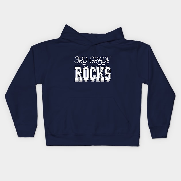 3rd Grade Rocks Kids Hoodie by PeppermintClover